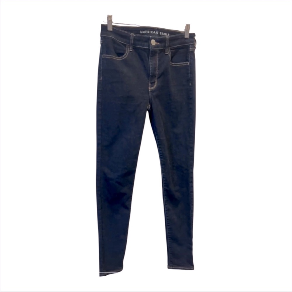 American Eagle Hi Rise Super Stretch Jegging Dark Wash Women Size 8